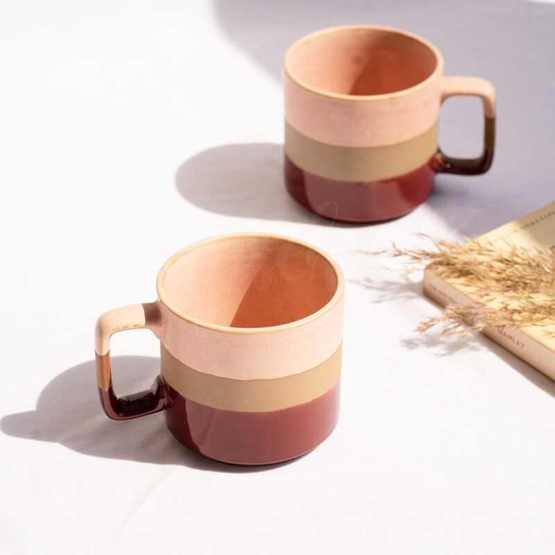 triple layered mug pink