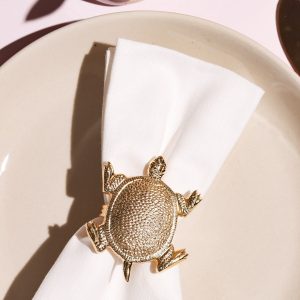 tortoise gold napkin ring