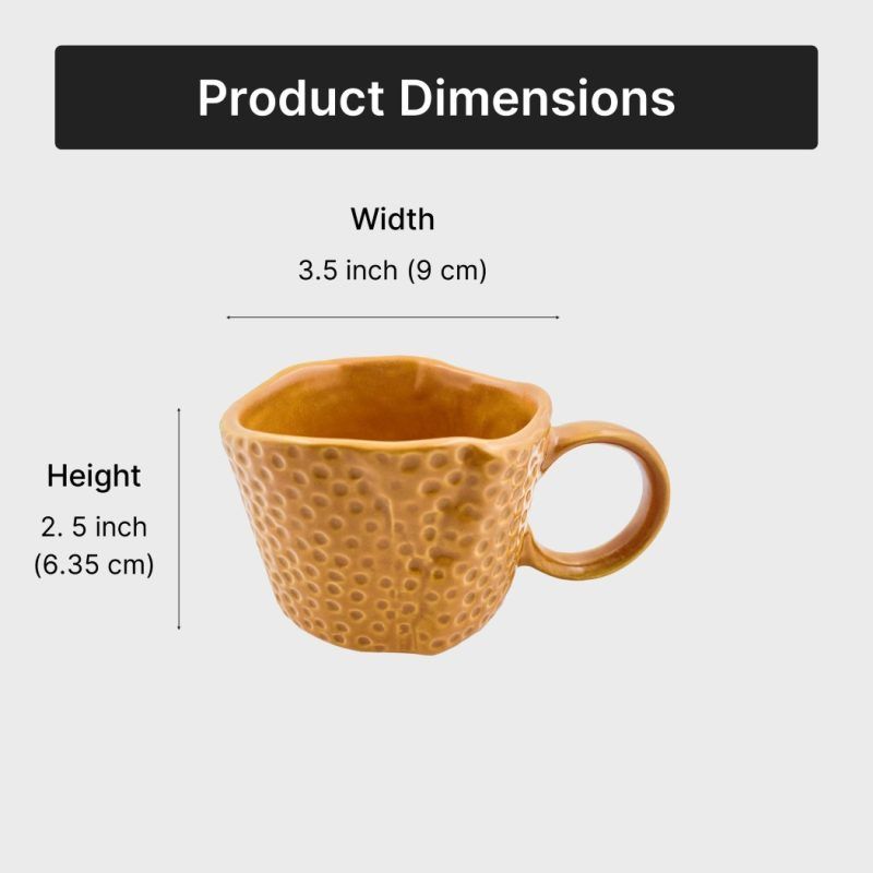 hand moulded speckled mug mustard hand moulded speckled mug mustard
