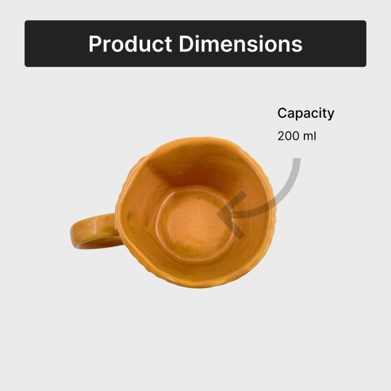 hand moulded speckled mug mustard
