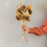 gold palm leaf set