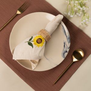 amber sunflower dining gift set
