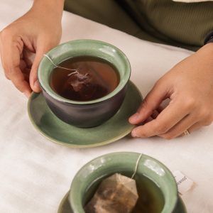 tibetan cup with saucer