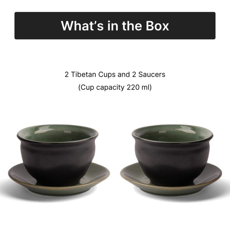 tibetan cup with saucer white bg