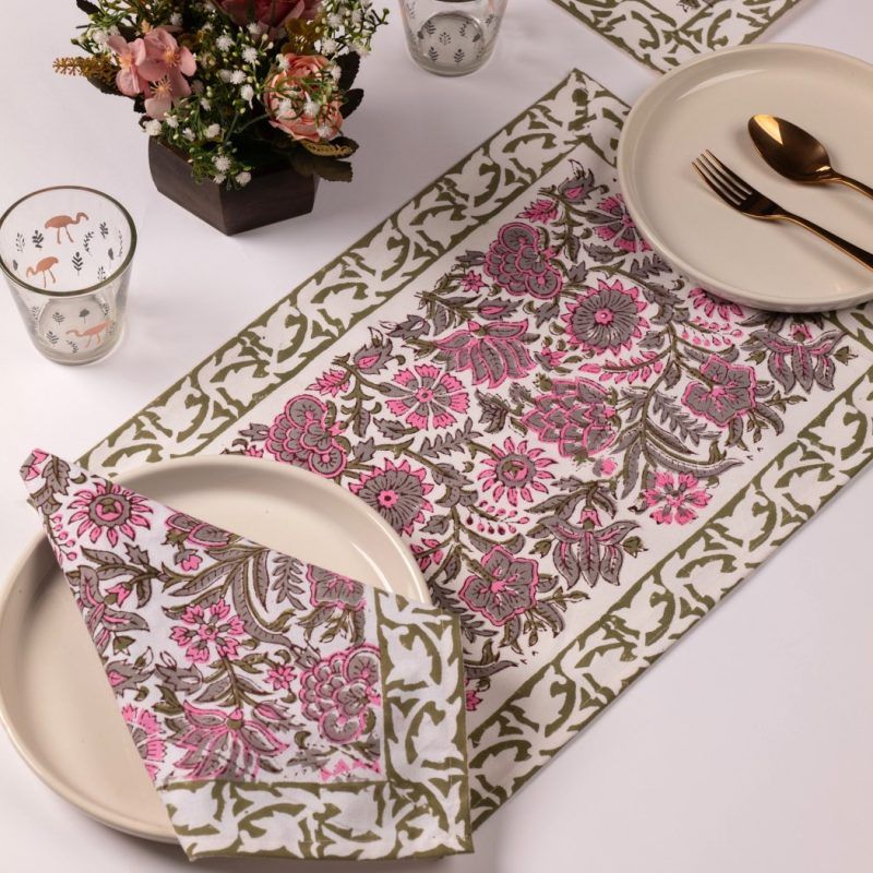 jaipuri block print table napkin and place mat