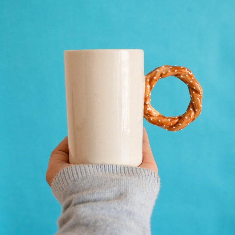 bagel coffee mug