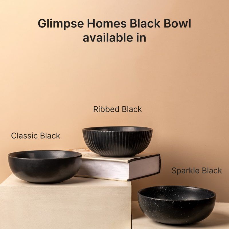 ceramic black bowls