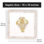 jaipuri block print table napkin and place mat white background