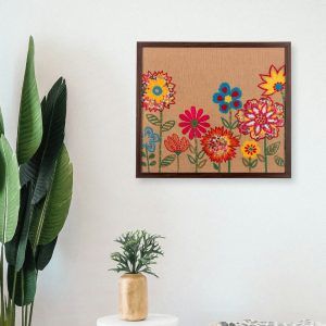 framed wall art colorful blooms