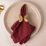 golden butterfly metal napkin rings