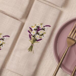 lavender bliss cotton slub napkins