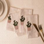 catchy cactus cotton slub napkins