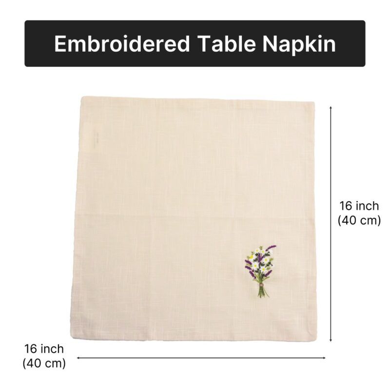 lavender bliss cotton slub napkins white bg