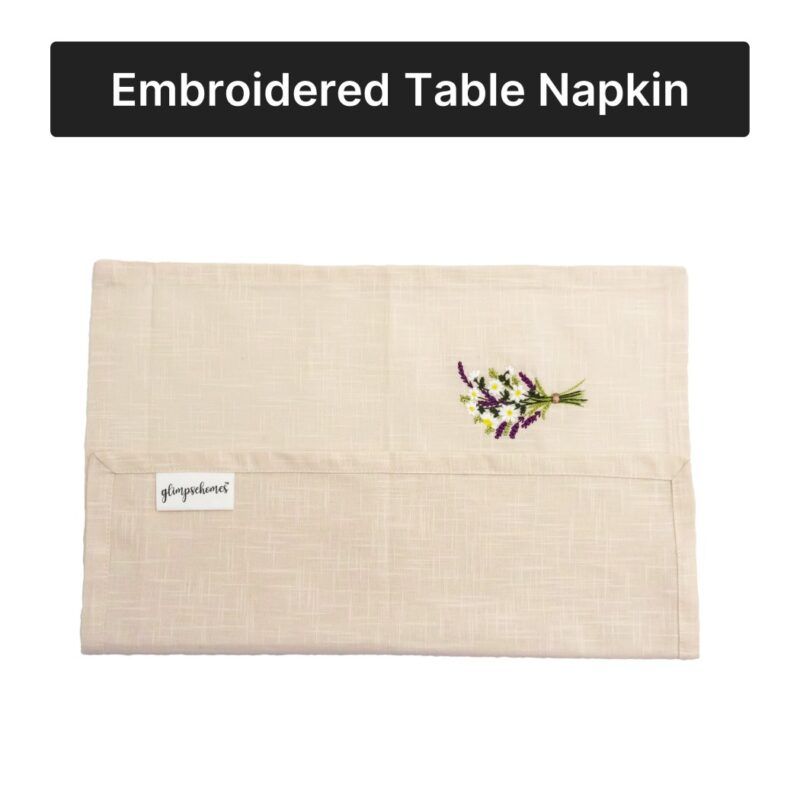 lavender bliss cotton slub napkins white bg