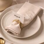 triangle metal napkin ring antique gold