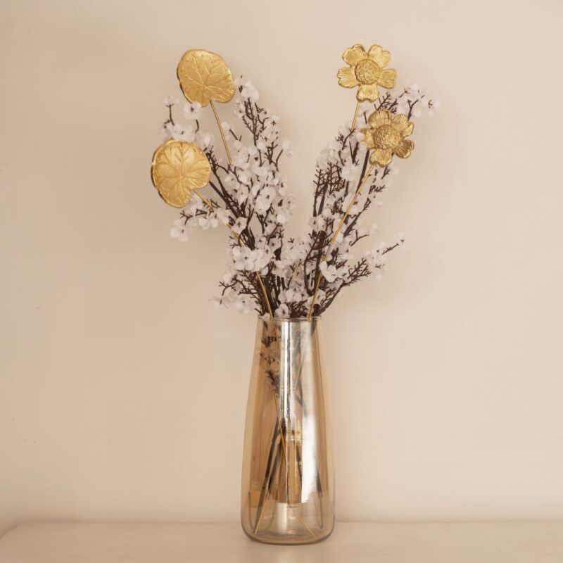 lotus flower metal stick vase filler