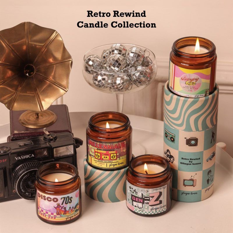 retro rewind soy wax aromatic candles