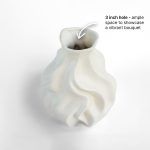 whispering waves ceramic vase white bg