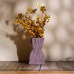 crumpled bag vase lavender