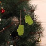 Christmas Hanging Felt Ornaments Green Mittens