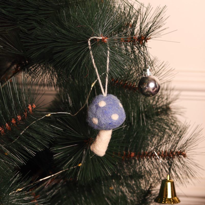 Christmas Hanging Felt Ornaments Mushroom