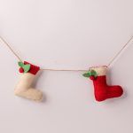 Christmas Hanging Felt Ornaments Stockings Garland