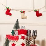 Christmas Hanging Felt Ornaments Stockings Garland