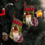 Santa Knit Stockings 7 inch (Set of 2)