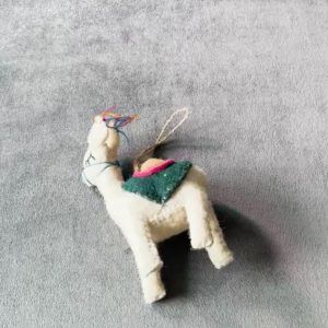 handmade felt animals nursery decor llama