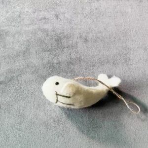 handmade felt animals nursery decor white whale